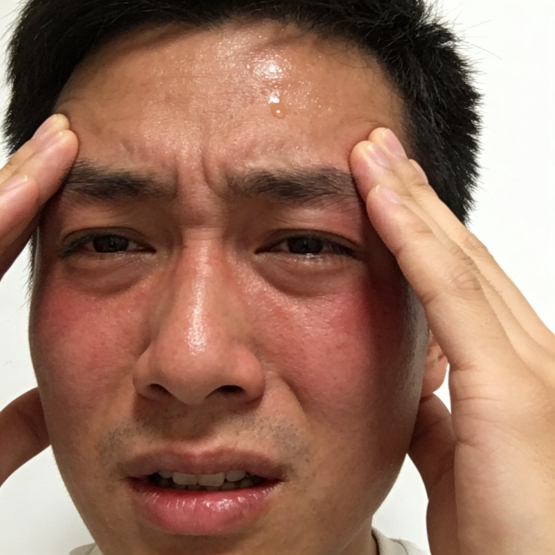 頭暈、面部潮紅