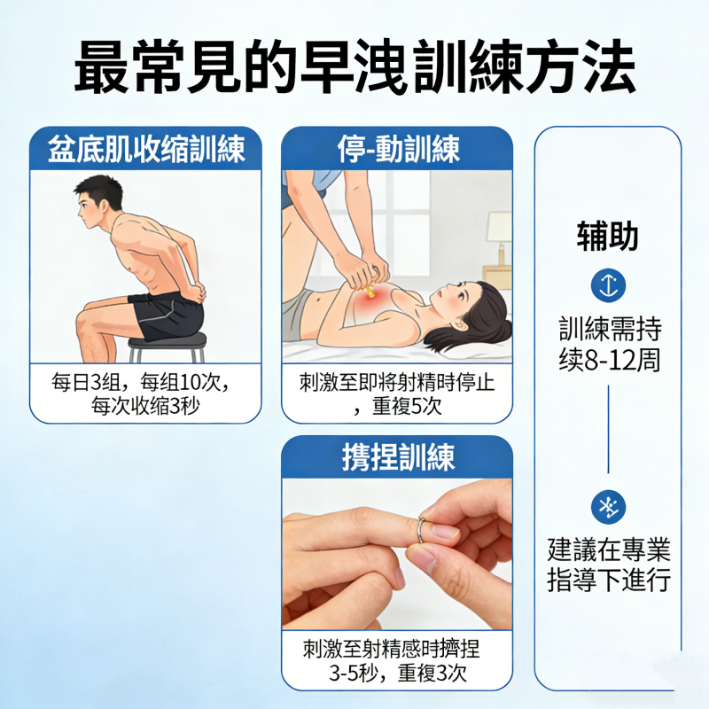 最常見的早洩訓練方法