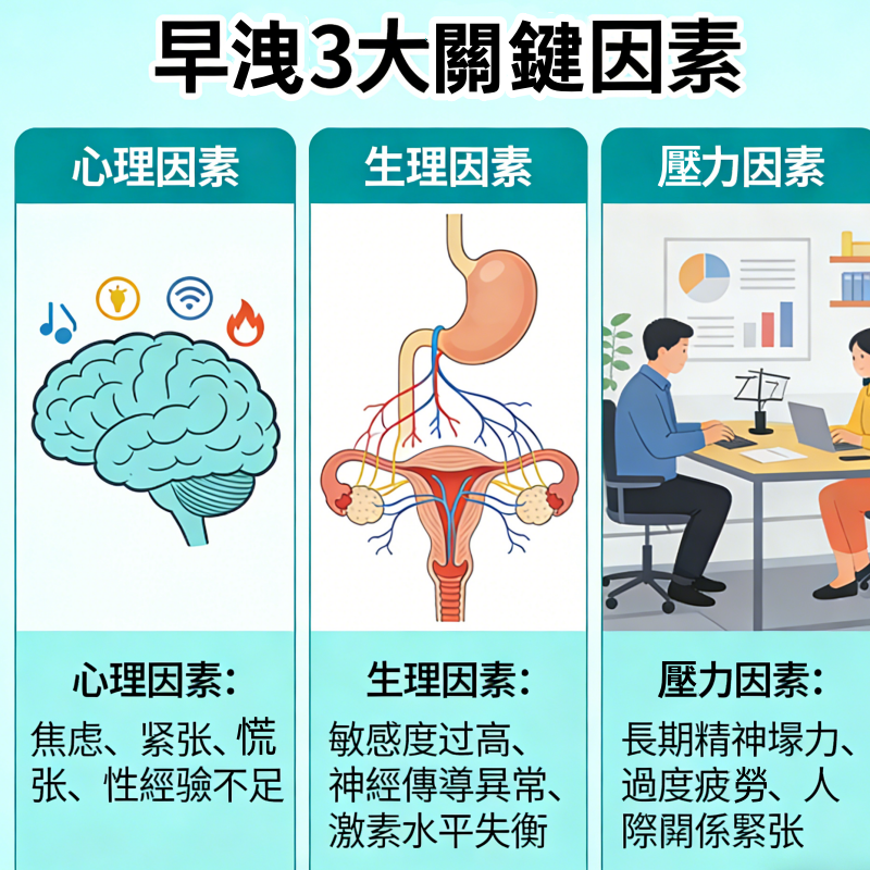 影響早洩3大關鍵因素