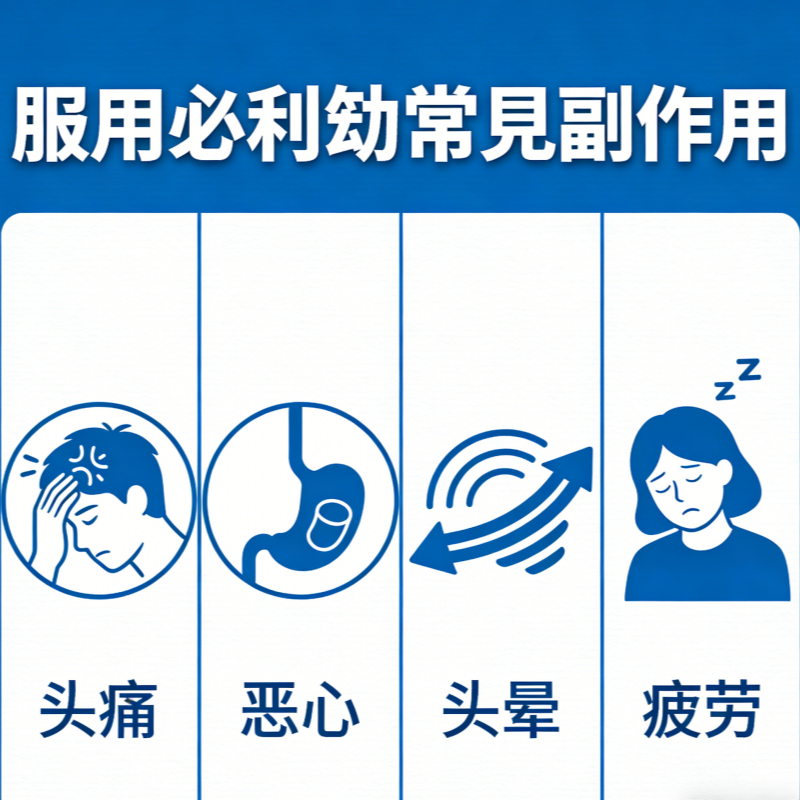 必利勁常見副作用
