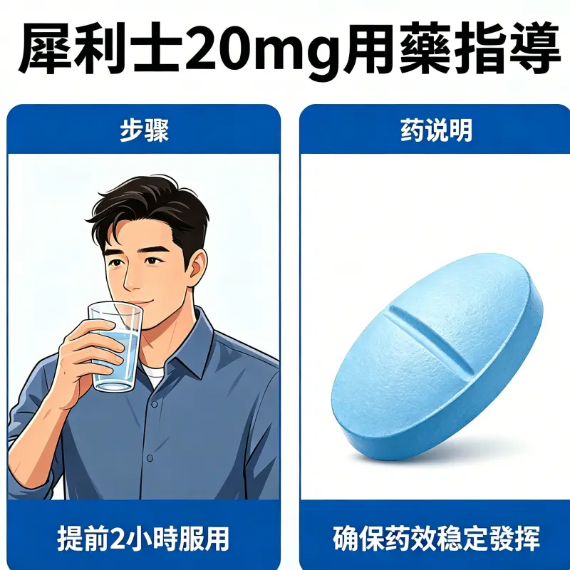 男子在性行為前兩小時服用犀利士 20mg，確保藥效穩定發揮