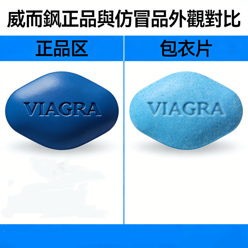 威而鋼正品與仿冒品外觀對比