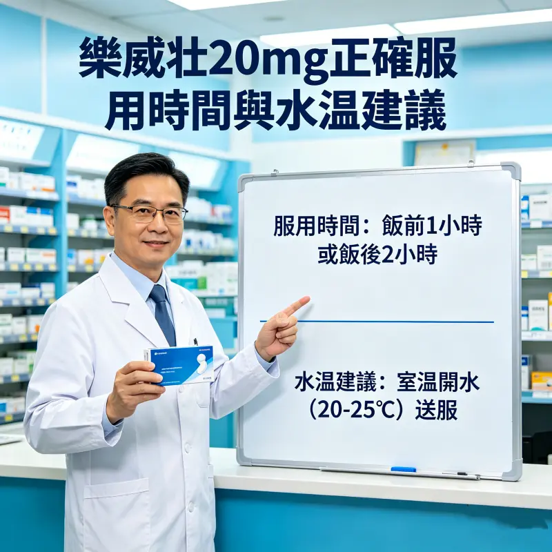 藥師說明樂威壯 20mg 正確服用時間與水溫建議
