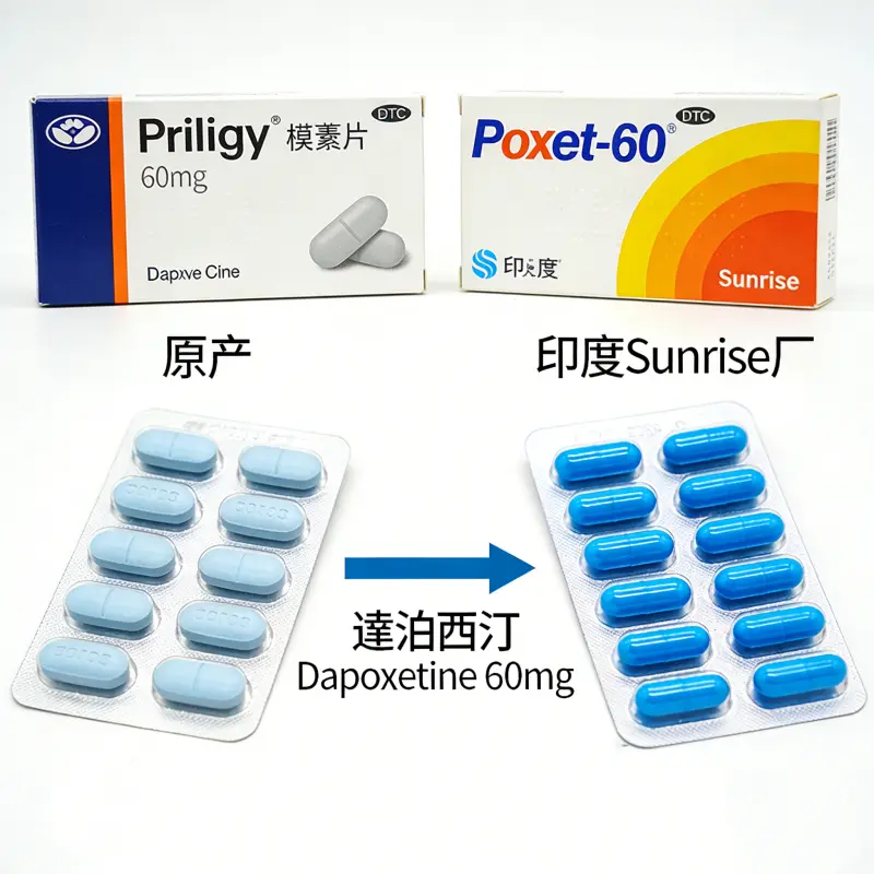 必利勁原廠藥與印度仿製藥對比