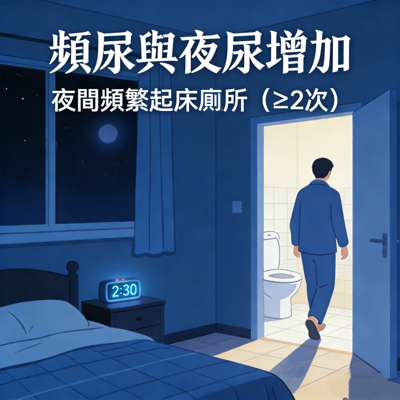 頻尿、夜尿增加
