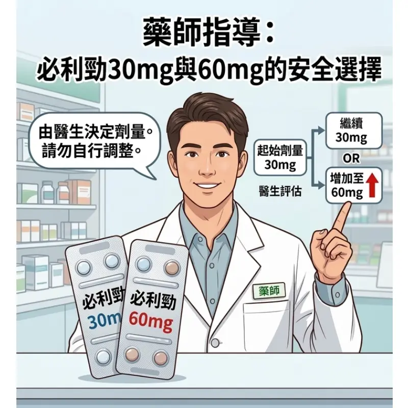 必利勁30mg與60mg的安全選擇