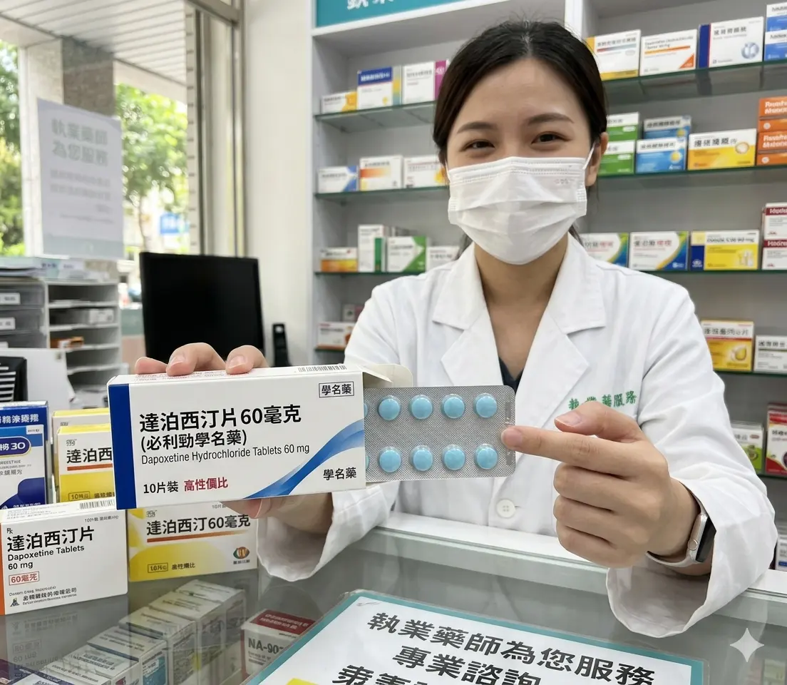 執業藥師展示獨立鋁箔包裝之必利勁十片裝高性價比學名藥