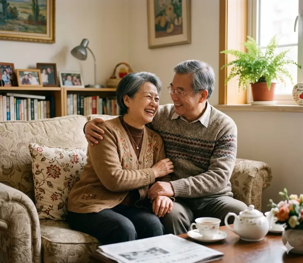 中老年夫婦重獲親密關係示意圖