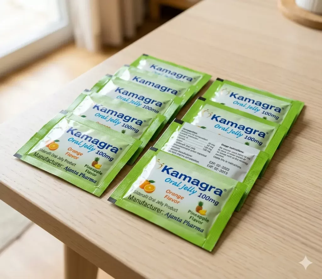 Kamagra Oral Jelly 100mg 獨立包裝防偽辨識