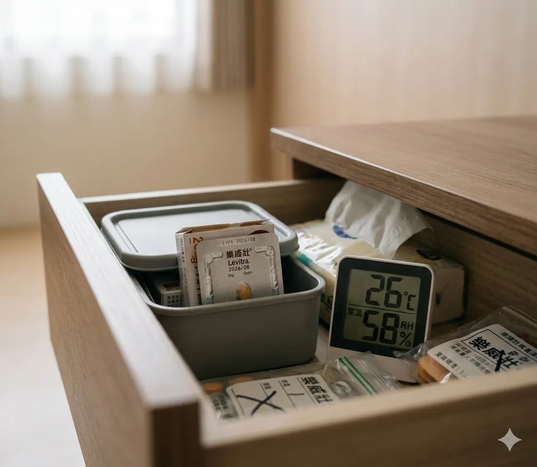 正確儲存樂威壯的室溫避光環境示例