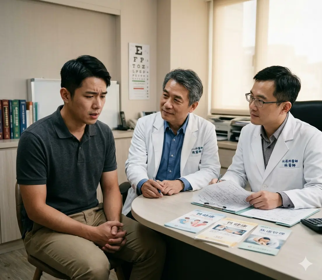 男性因面臨房事表現焦慮而諮詢身心科與泌尿科醫師