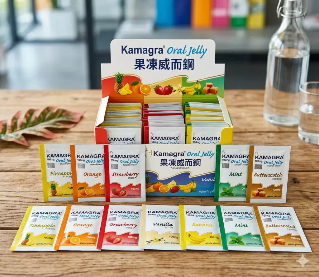 Kamagra 果凍威而鋼多種水果口味包裝展