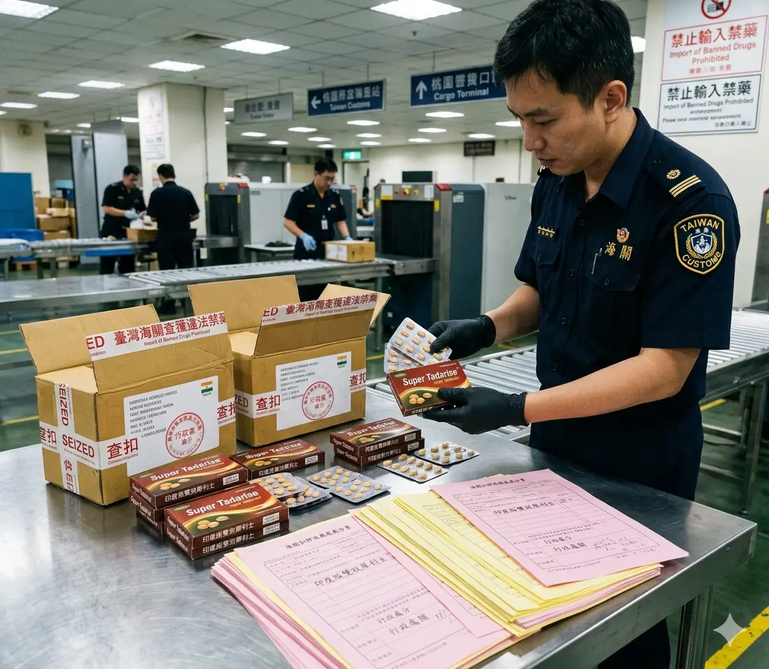 臺灣海關查緝境外輸入違法印度版雙效犀利士禁藥處分