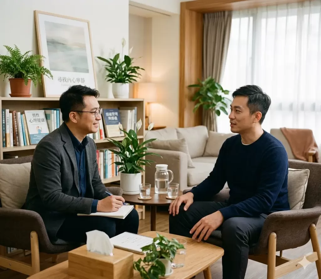 透過專業心理諮商與陪伴改善男性心理健康