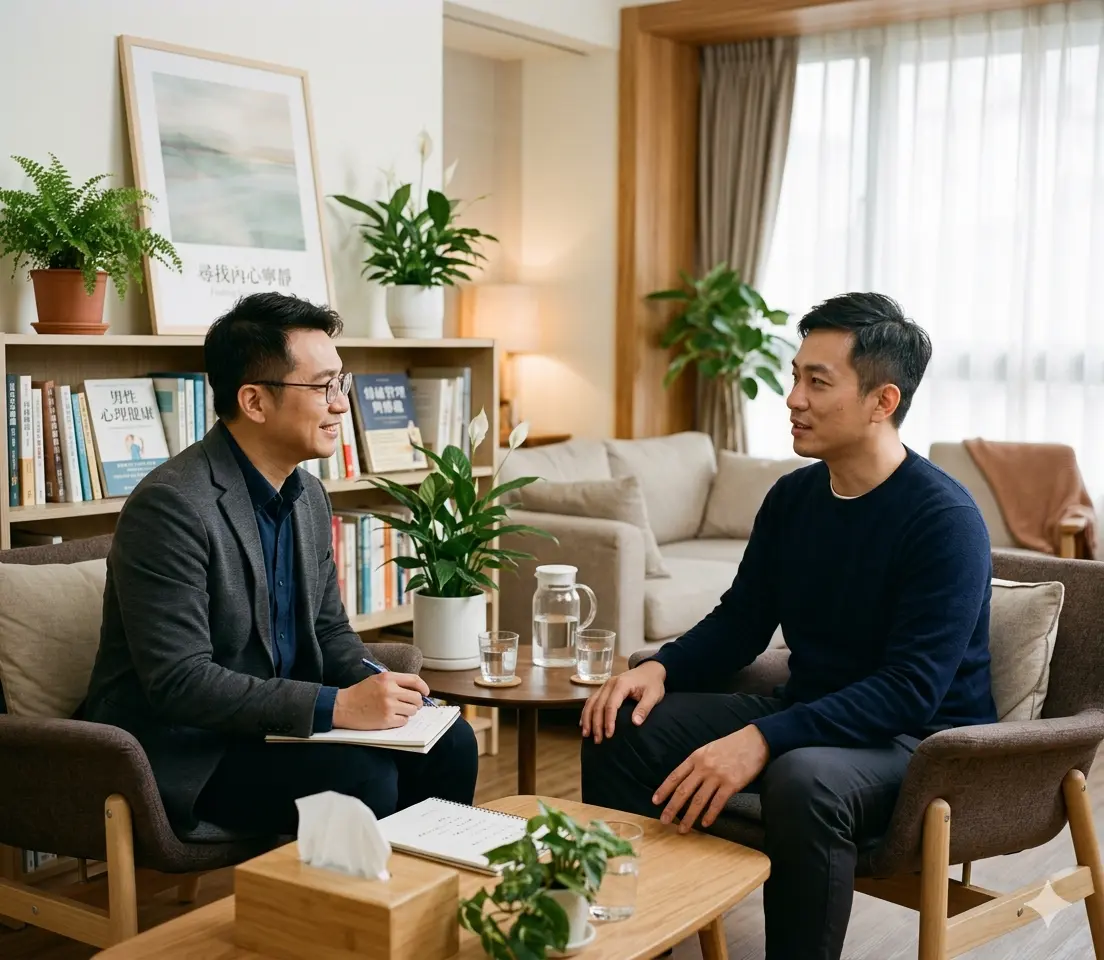 透過專業心理諮商與陪伴改善男性心理健康