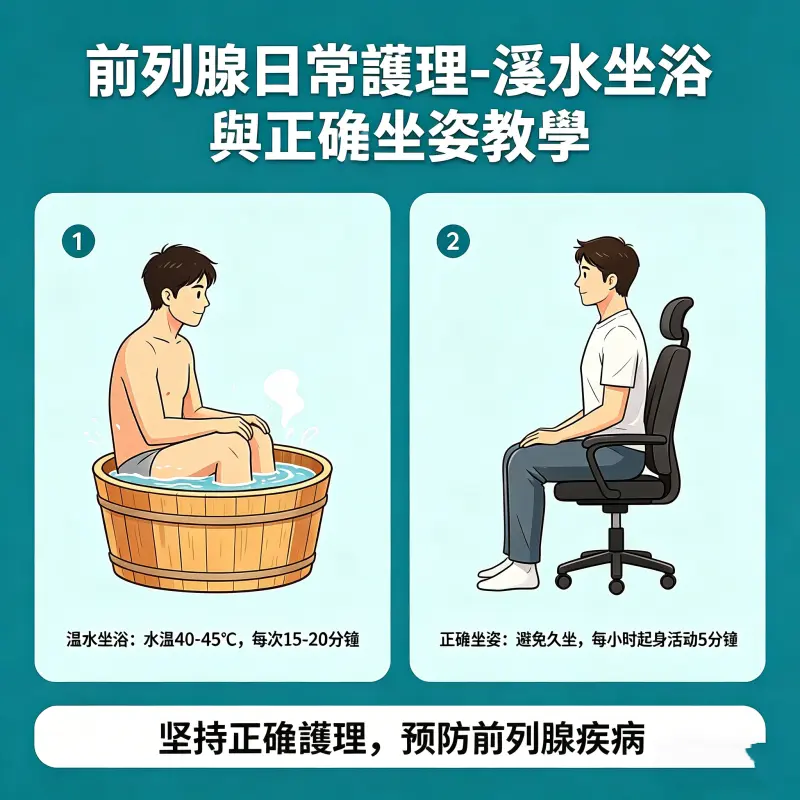 前列腺日常護理-溫水坐浴與正確坐姿教學