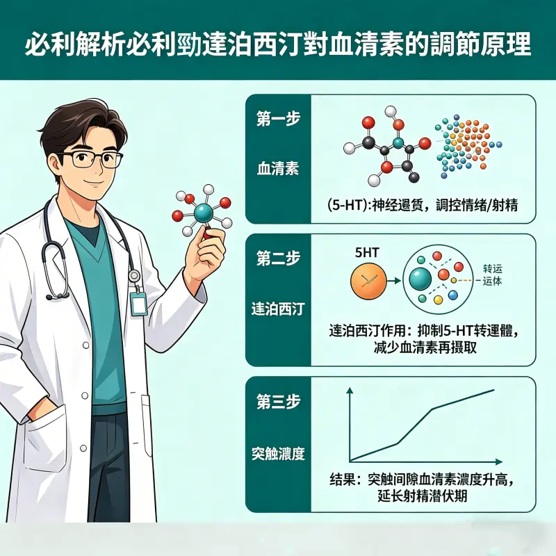 藥師解析必利勁達泊西汀對血清素的調節原理