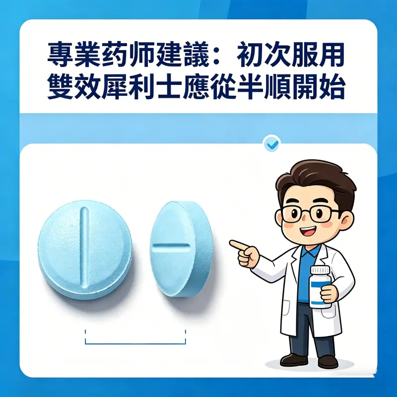專業藥師建議：初次服用雙效犀利士應從半顆開始