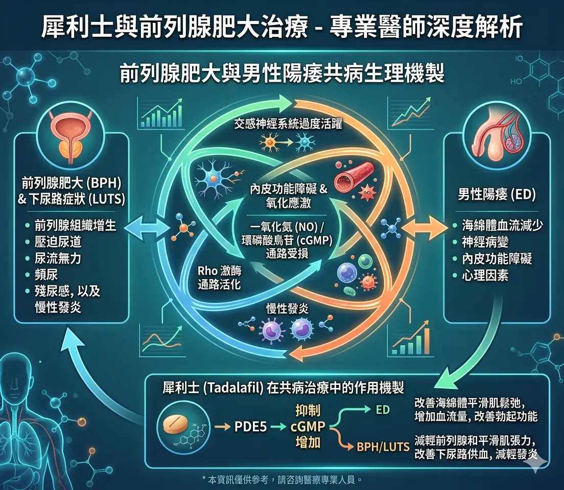 犀利士與前列腺肥大治療-專業醫師深度解析前列腺肥大與男性陽痿共病生理機製