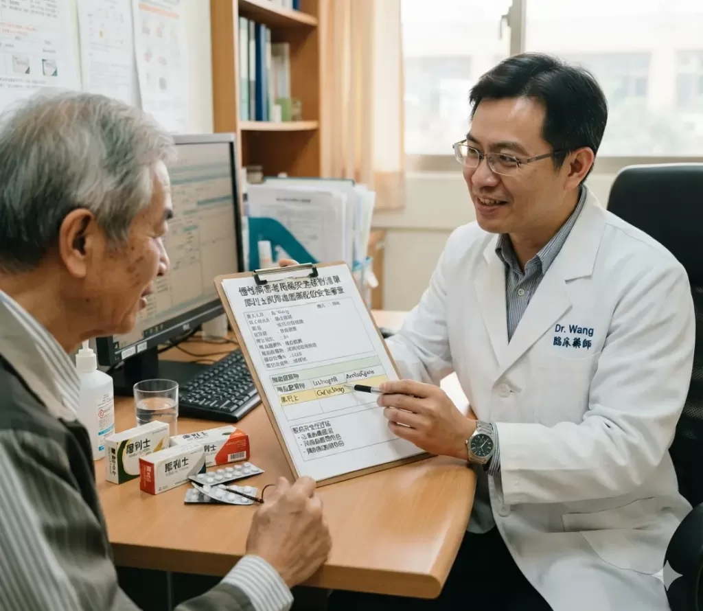 臨床藥師為慢性病患者核對犀利士與降血壓藥的安全配伍用藥清單