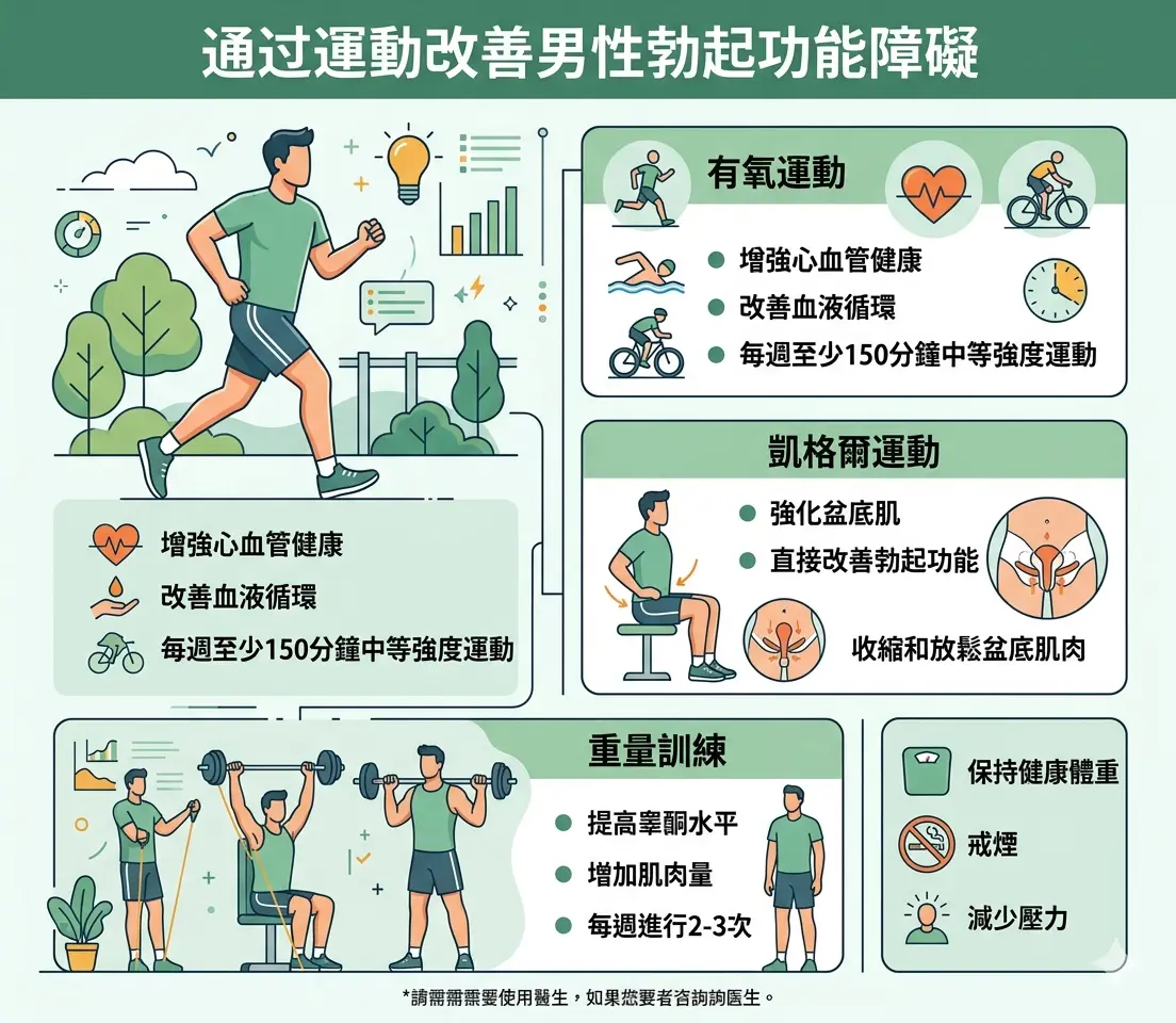 如何透過補充精胺酸與運動改善男性勃起功能障礙