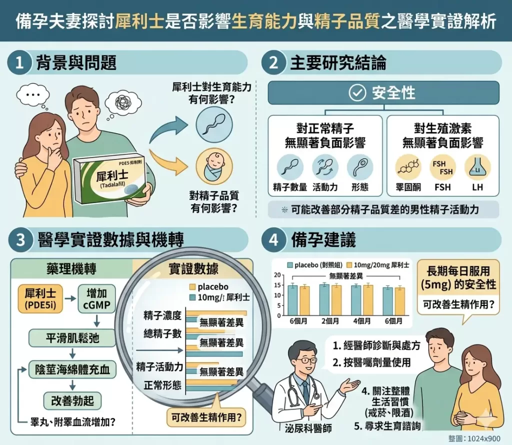 備孕夫妻探討犀利士是否影響生育能力與精子品質之醫學實證解析