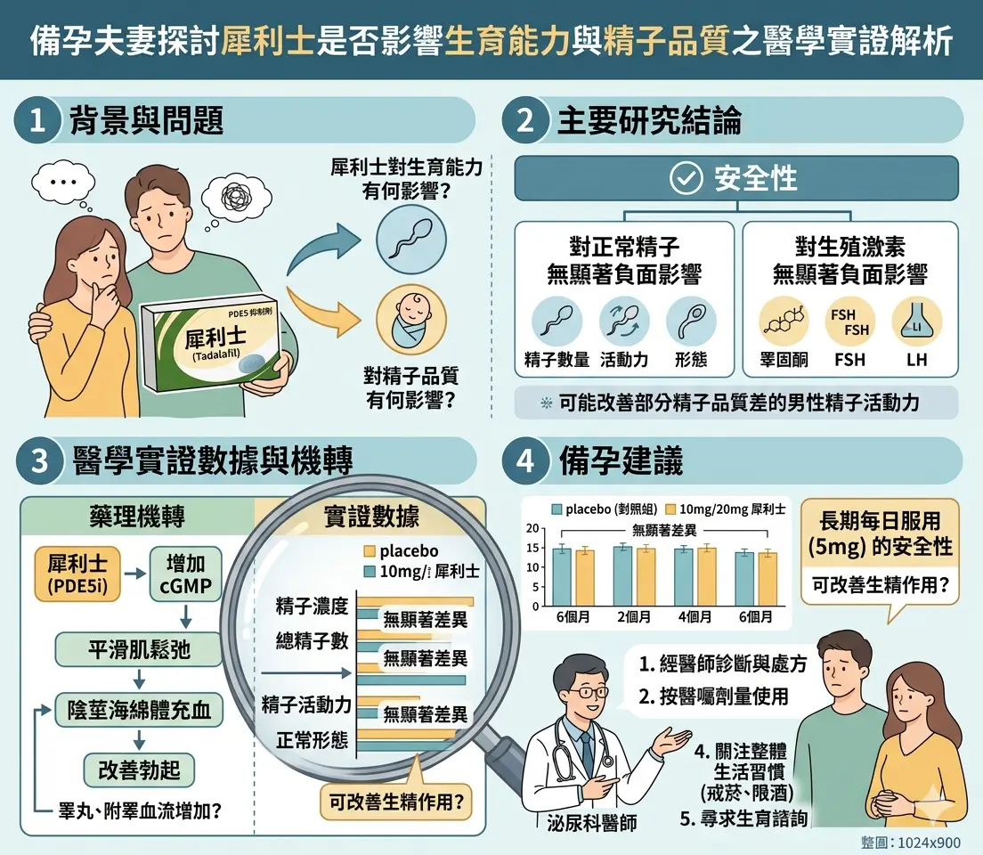 備孕夫妻探討犀利士是否影響生育能力與精子品質之醫學實證解析