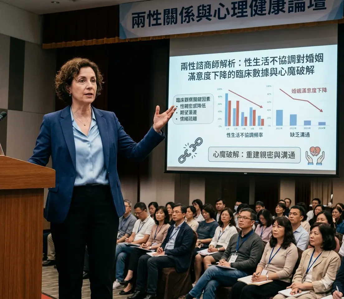 兩性諮商師解析性生活不協調對婚姻滿意度下降的臨床數據與心魔破解