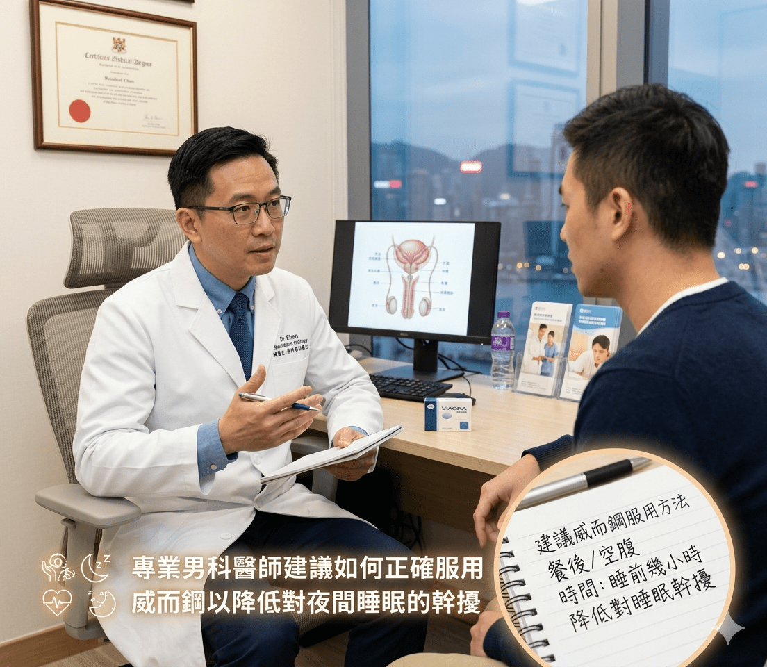 專業男科醫師建議如何正確服用威而鋼以降低對夜間睡眠的幹擾