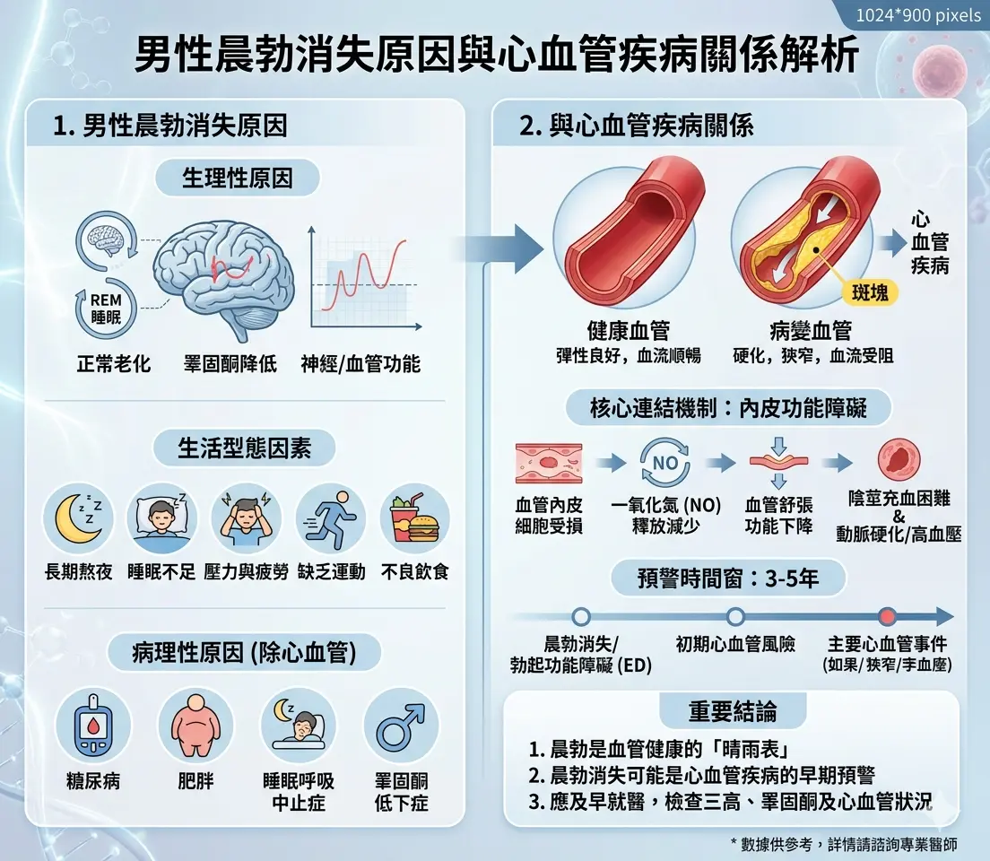 男性晨勃消失原因與心血管疾病關係解析