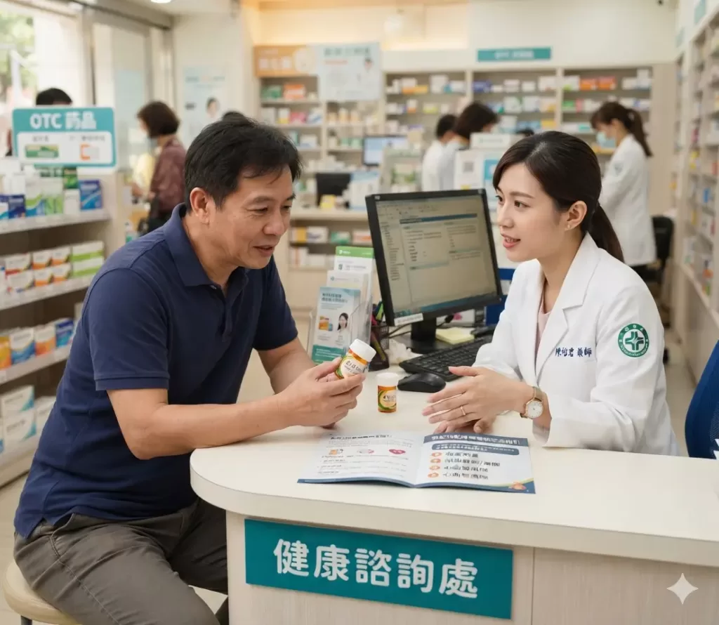 男性在激烈運動或性生活前諮詢藥師壯陽藥安全服藥劑量