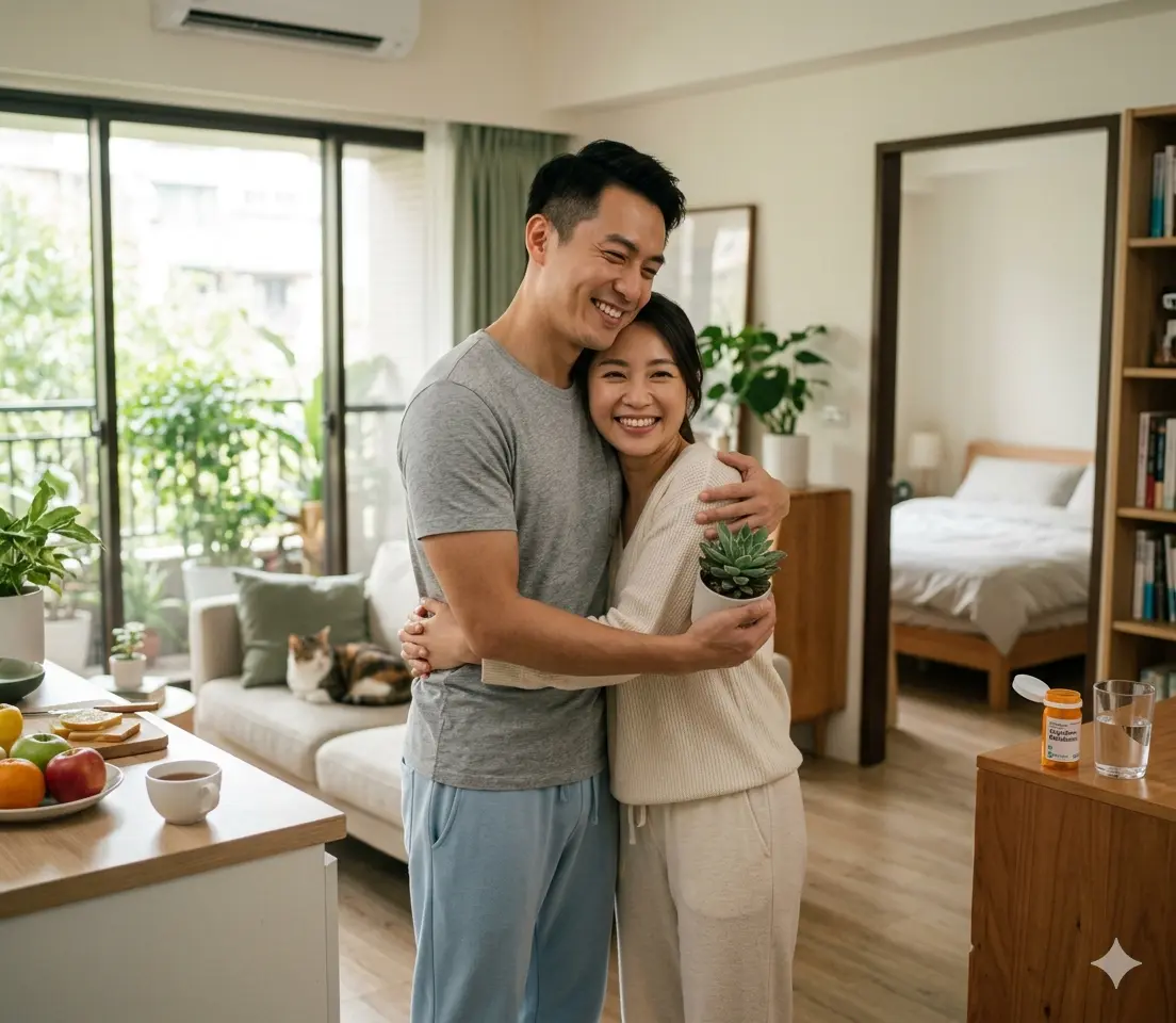 性重獲高質量睡眠與健康親密關係並擺脫夜間用藥焦慮的健康生活情境