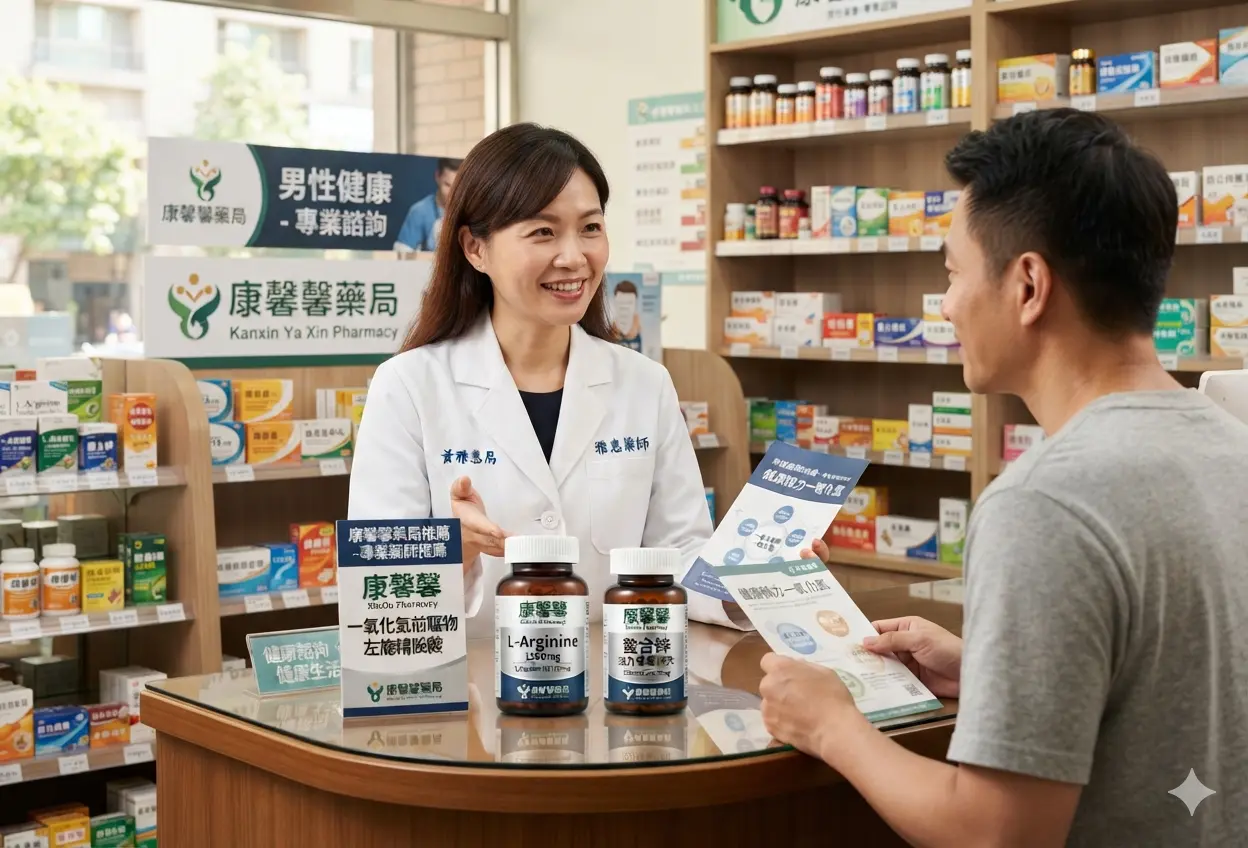 康馨馨藥局專業藥師推薦：改善ED必備的一氧化氮前驅物左旋精胺酸與螯合鋅營養膳食補充