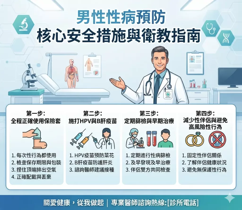 專業醫師解析男性性病預防核心安全措施與衛教指南