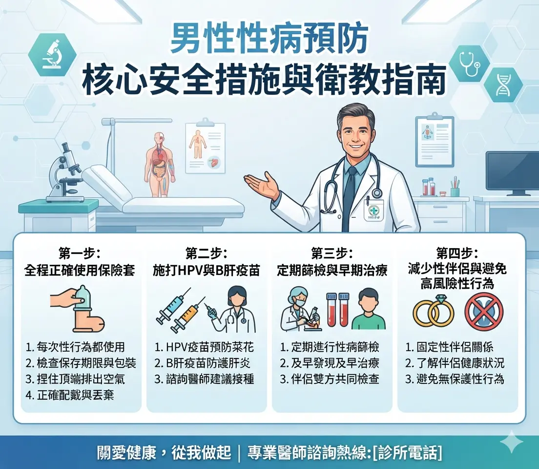 專業醫師解析男性性病預防核心安全措施與衛教指南