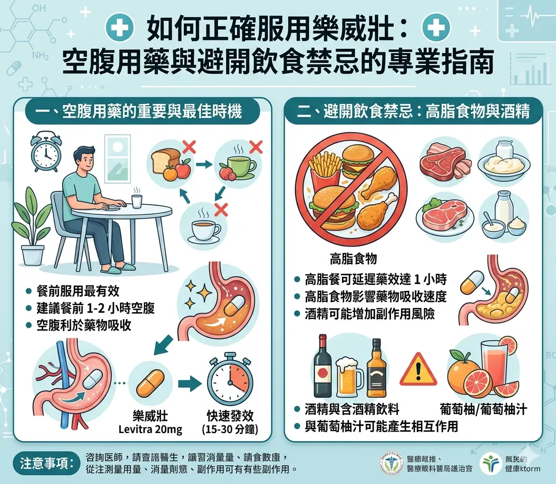 如何正確服用樂威壯:空腹用藥與避開飲食禁忌的專業指南