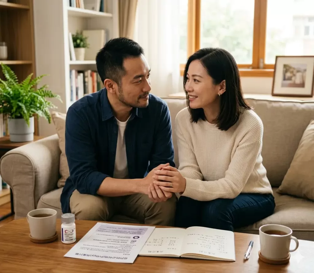 伴侶間坦誠溝通兩性親密健康，攜手面對早洩問題並共同製定必利勁用藥計劃