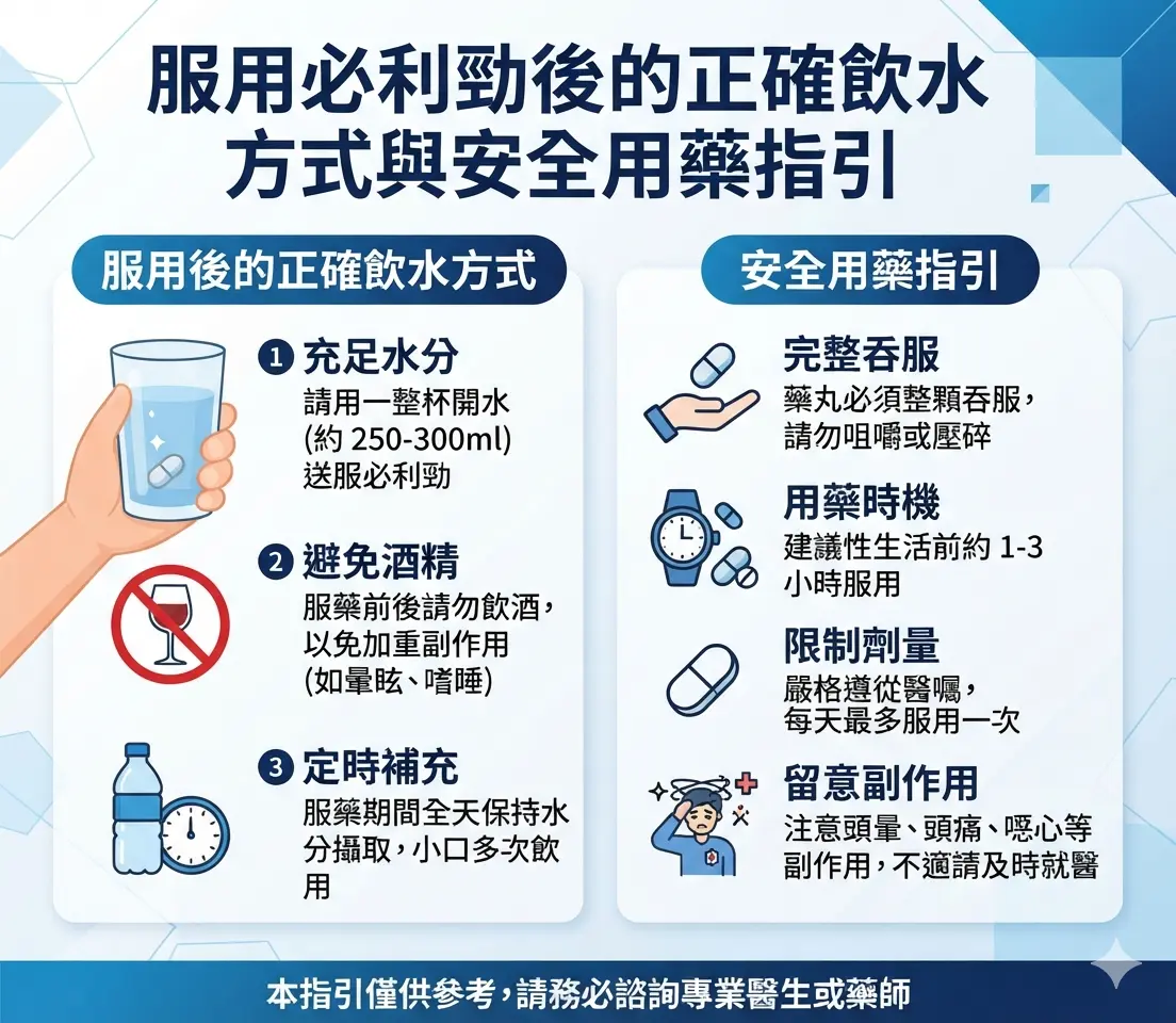 服用必利勁後的正確飲水方式與安全用藥指引