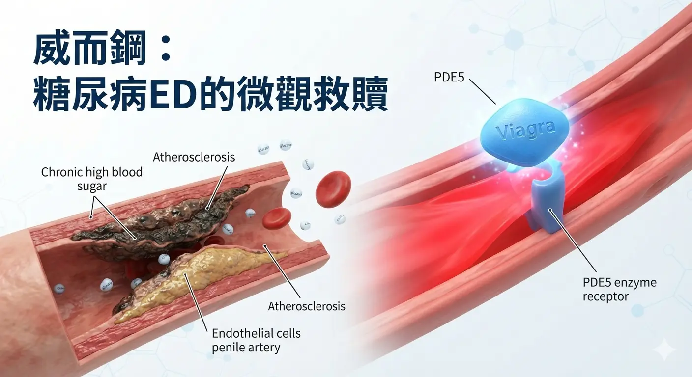 威而鋼對器質性ED（如糖尿病引起）的效果如何