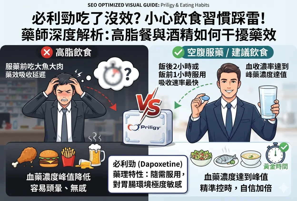 必利勁與飲食習慣