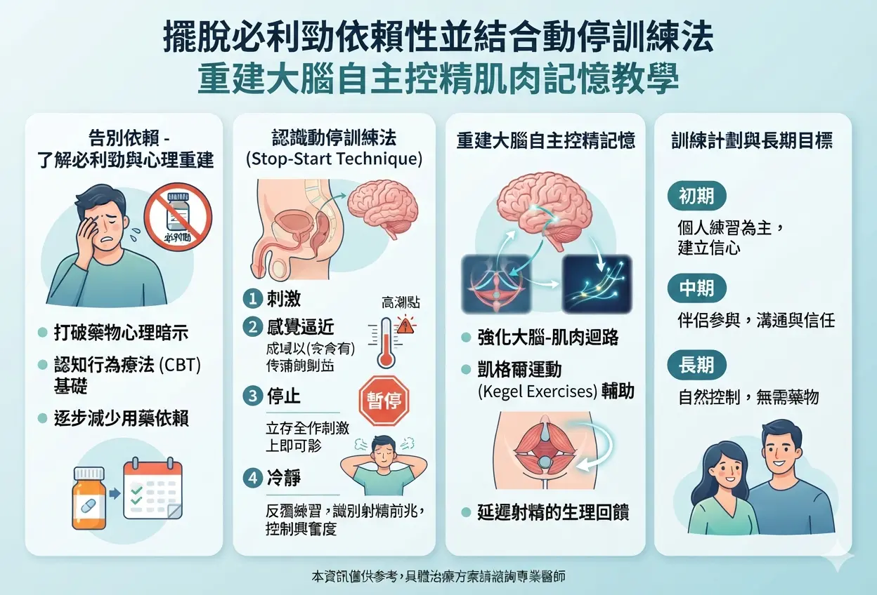 擺脫必利勁依賴性並結合動停訓練法重建大腦自主控精肌肉記憶教學