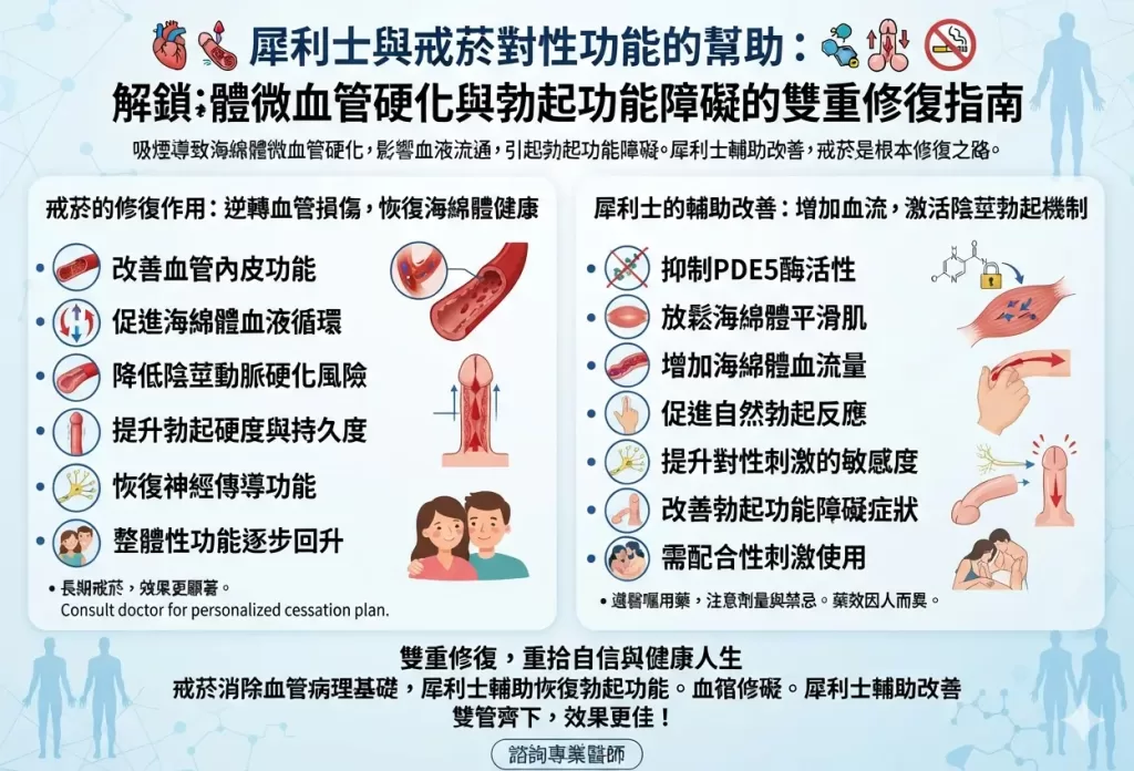 犀利士與戒菸對性功能的幫助