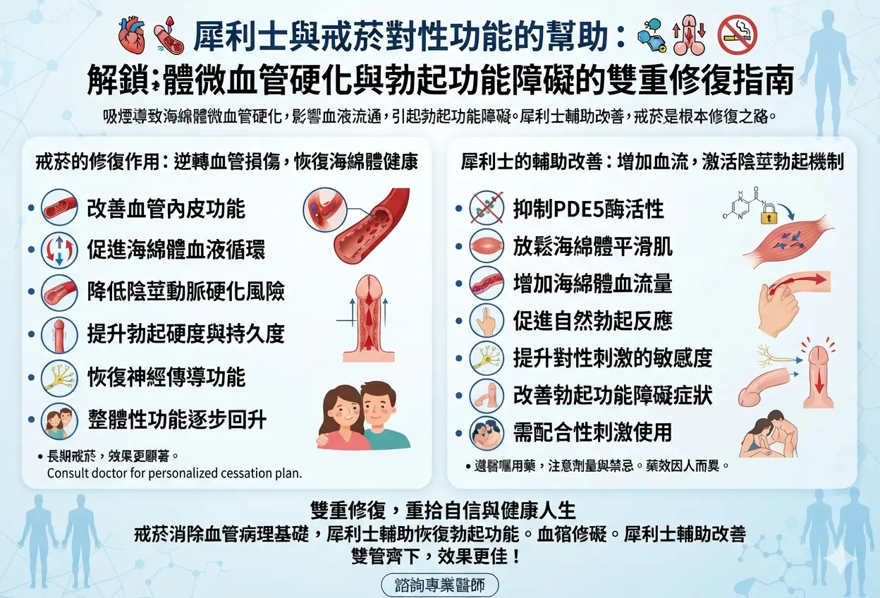 犀利士與戒菸對性功能的幫助