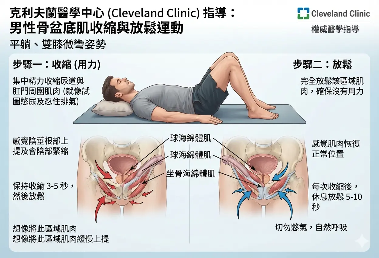 骨盆底肌肉（凱格爾運動）訓練圖解